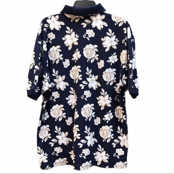 Tommy Hilfiger Blue Tropical Short Sleeve Polo L - Picture 2 of 16